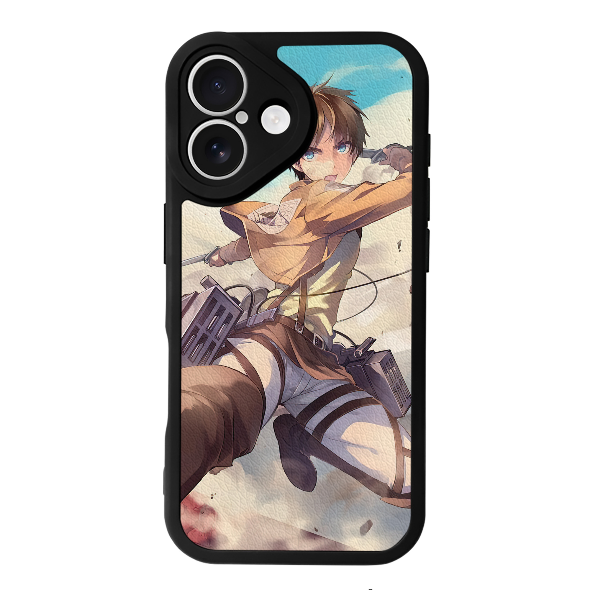 （画像用） 進撃の巨人 Attack on Titan 【iPhone 16シリーズ対応】シリコンスマホケース（レザー調） 材質：シリコン